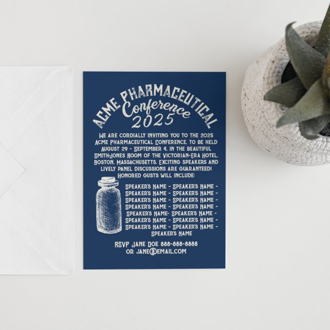 Pharmaceutical Conference Retro Invitation (Creator Uploaded)