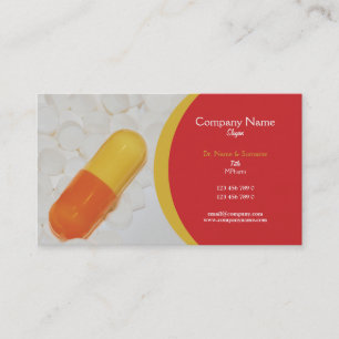 Pharmaceutical tablets medical Practitioner's Business Card