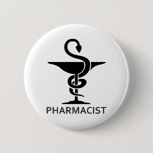 PHARMACIST 6 CM ROUND BADGE
