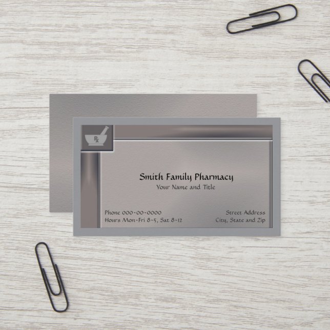 Pharmacist Business Card (Front/Back In Situ)