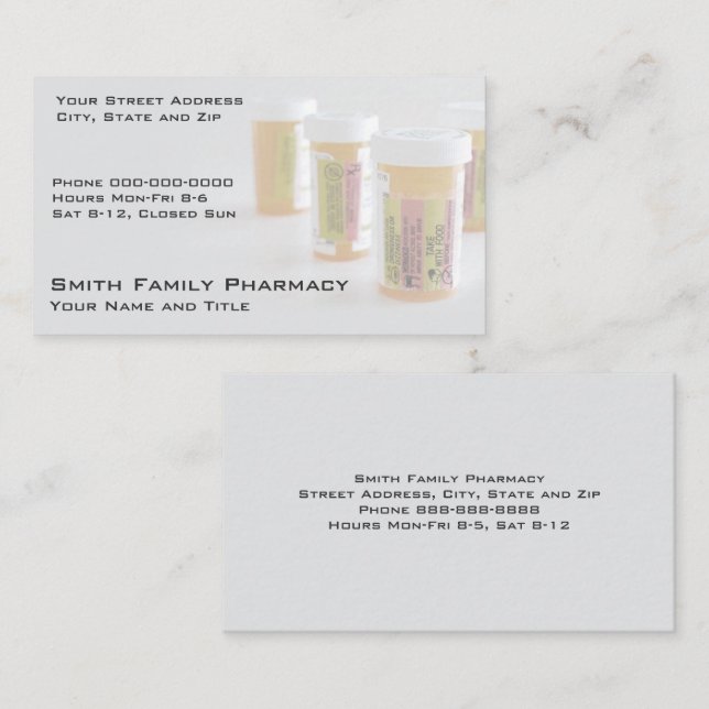 Pharmacist Business Card (Front/Back)