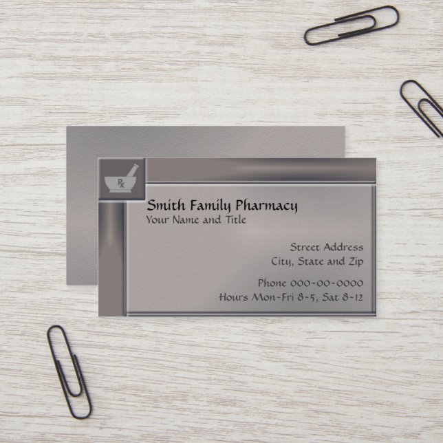 Pharmacist Business Card (Front/Back In Situ)