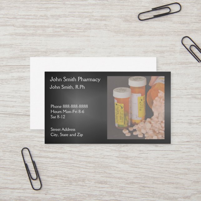 Pharmacist Business Card (Front/Back In Situ)