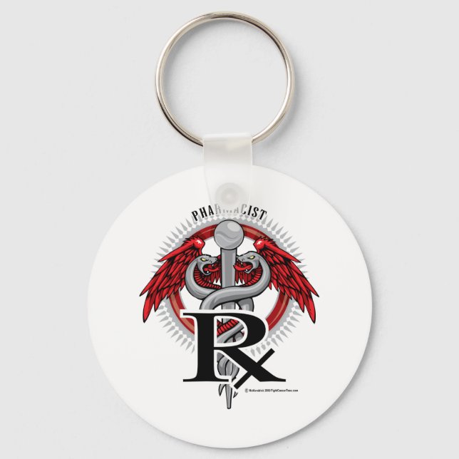 Pharmacist Caduceus Key Ring (Front)