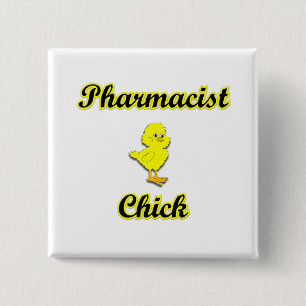 Pharmacist Chick 15 Cm Square Badge