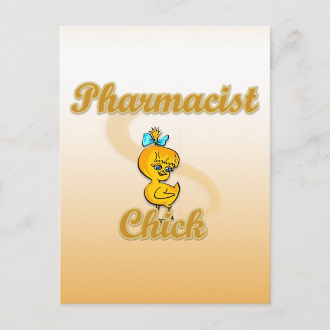 Pharmacist Chick Postcard (Front)