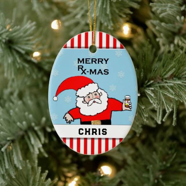 Pharmacist Christmas Collectable Ceramic Ornament (Tree)