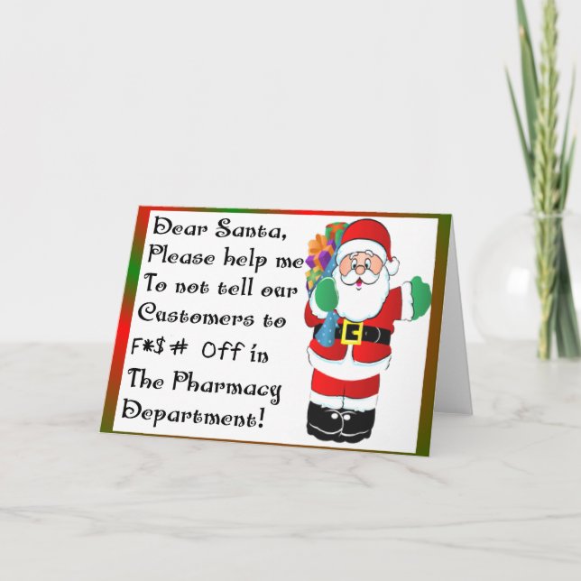 Pharmacist Christmas Themed Gifts Holiday Card (Front)