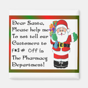 Pharmacist Christmas Themed Gifts Magnet