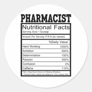 Pharmacist Classic Round Sticker
