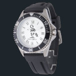 Pharmacist Custom Name Bowl of Hygenia Watch<br><div class="desc">A custom name pharmacist watch featuring the bowl of Hygenia and RX symbol.
The watch also features an optional Roman numeral time face.</div>