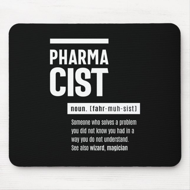 Pharmacist Definition Funny Gift Classic Mouse Pad (Front)
