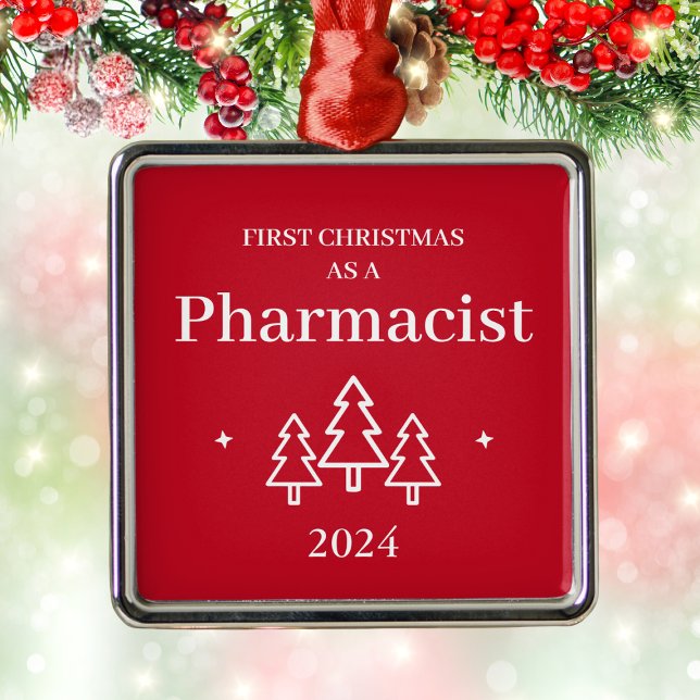 Pharmacist Elegant Red Christmas Ornament (Pharmacist Elegant Red Christmas Ornament
)