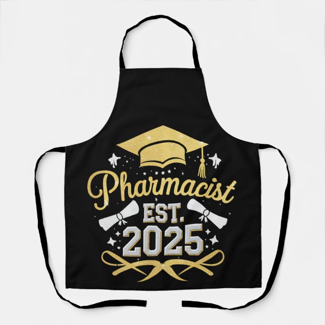 Pharmacist Est 2025 Pharmacy Graduation Apron (Front)