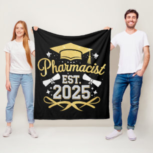 Pharmacist Est 2025 Pharmacy Graduation Fleece Blanket