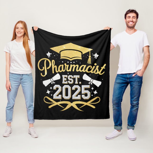 Pharmacist Est 2025 Pharmacy Graduation Fleece Blanket (In Situ)