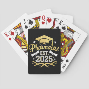 Pharmacist Est 2025 Pharmacy Graduation Playing Cards