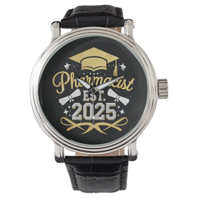 Pharmacist Est 2025 Pharmacy Graduation Watch (Front)