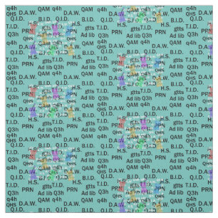 Pharmacist Fabric Abbreviations Teal