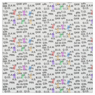 Pharmacist Fabric Abbreviations White