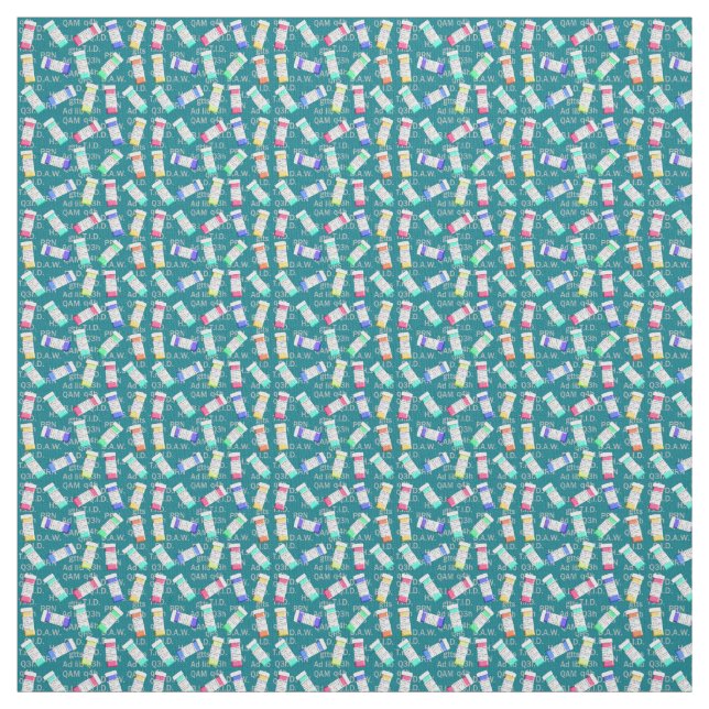 Pharmacist Fabric Teal Blue (Swatch)