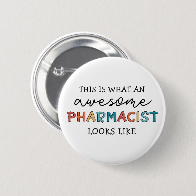 Pharmacist Funny Awesome Pharmacist Gifts 6 Cm Round Badge (Front & Back)