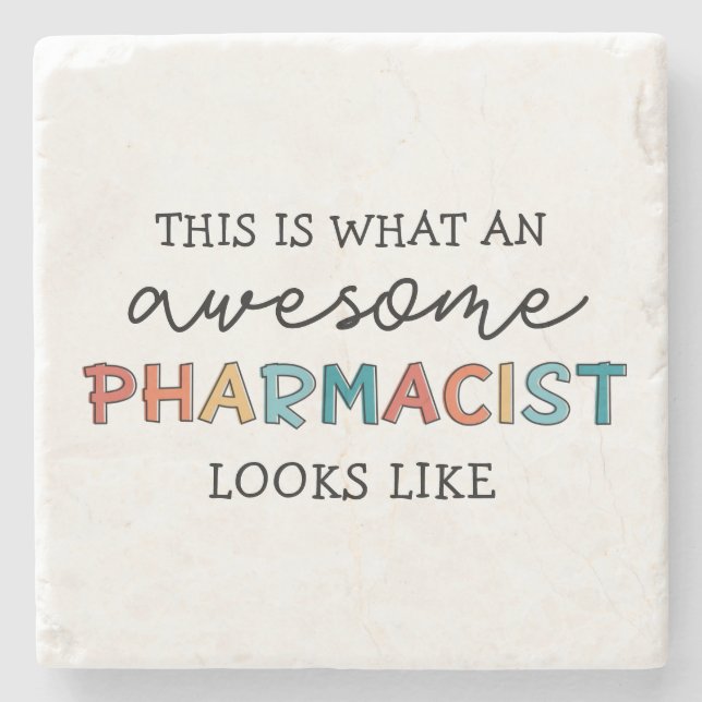 Pharmacist Funny Awesome Pharmacist Gifts Stone Coaster (Front)