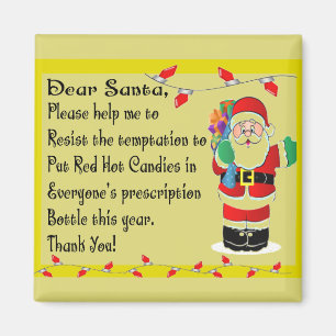 Pharmacist Funny Christmas Themed Gifts Magnet