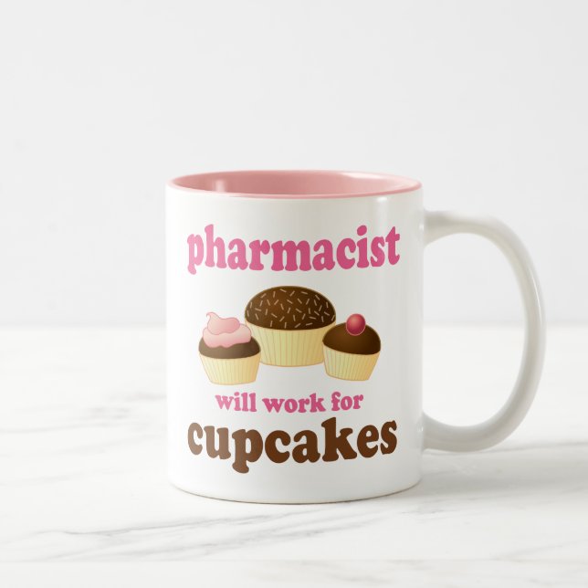 Pharmacist (Funny) Gift Two-Tone Coffee Mug (Right)