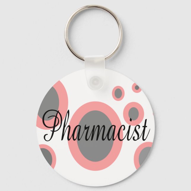 Pharmacist Gift Ideas--Unique Designs Key Ring (Front)