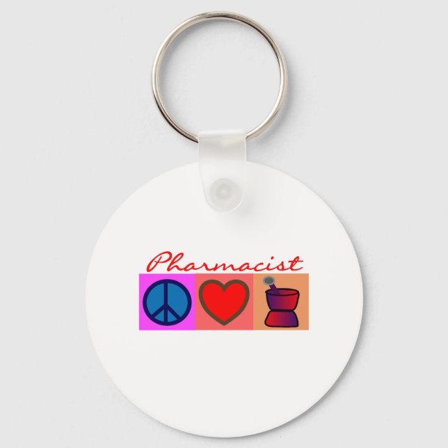 Pharmacist Gifts Key Ring (Front)