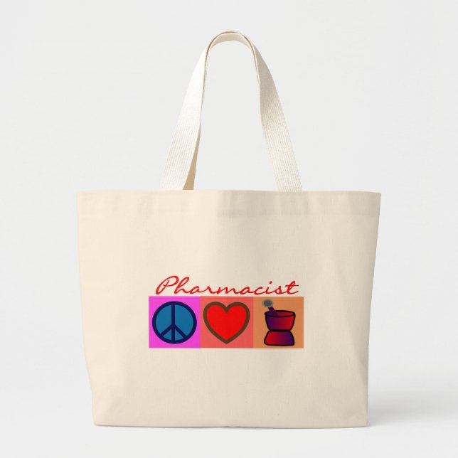 Pharmacist Gifts Large Tote Bag (Front)