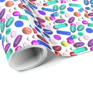 Pharmacist Graduation Gift Wrapping Paper Pills