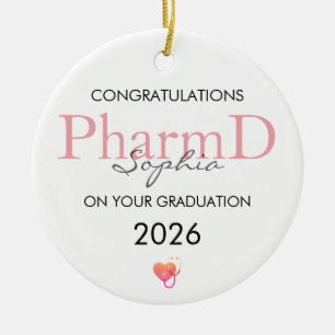 Pharmacist Graduation Personalised Name Year Ceramic Ornament