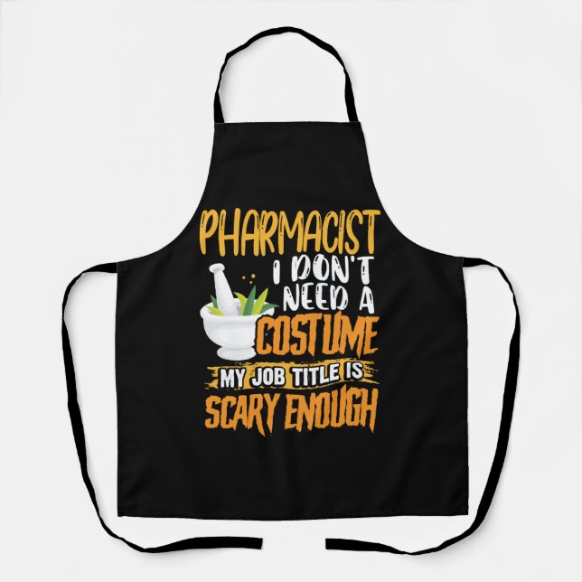 Pharmacist Halloween Costume Pharmacy Technician  Apron (Front)