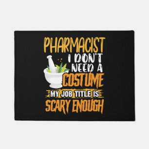 Pharmacist Halloween Costume Pharmacy Technician Doormat