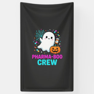 Pharmacist Halloween Pharma-Boo Crew Ghost Design_ Banner