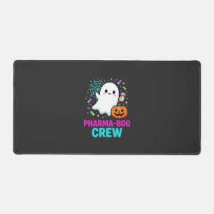 Pharmacist Halloween Pharma-Boo Crew Ghost Design_ Desk Mat