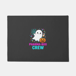 Pharmacist Halloween Pharma-Boo Crew Ghost Design_ Doormat