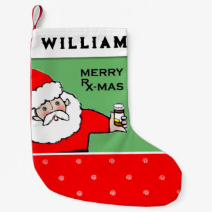 Pharmacist Holiday Gift Small Christmas Stocking