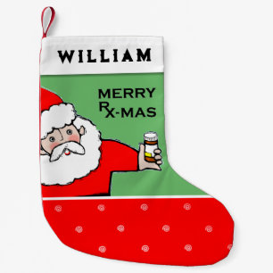 Pharmacist Holiday Gift Small Christmas Stocking