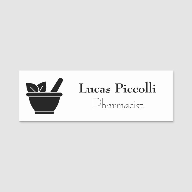 Pharmacist Logo Professional Name Tag (Front)