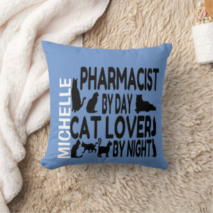 Pharmacist Loves Cats Cushion