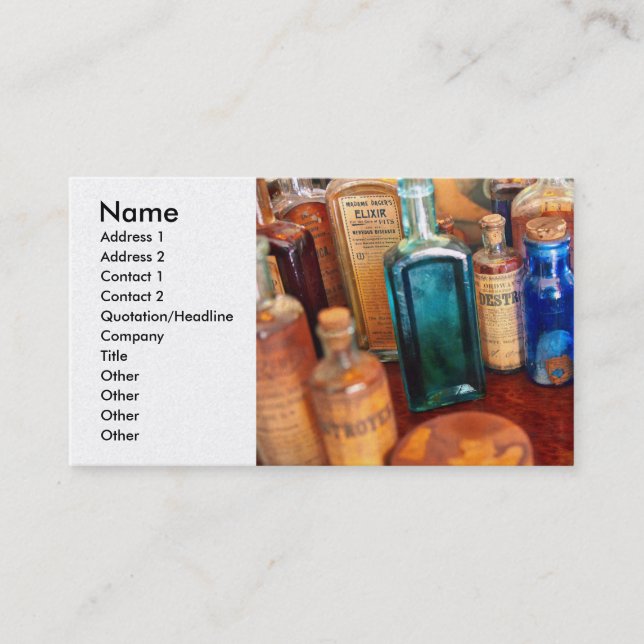 Pharmacist - Medicine Cabinet Business Card (Front)