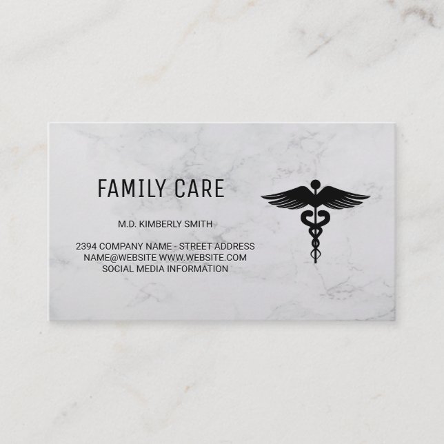 Pharmacist | Medicine | Physician | Medical Symbol Business Card (Front)