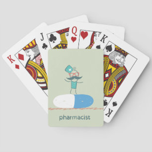 Pharmacist On A Tablet Playing Cards