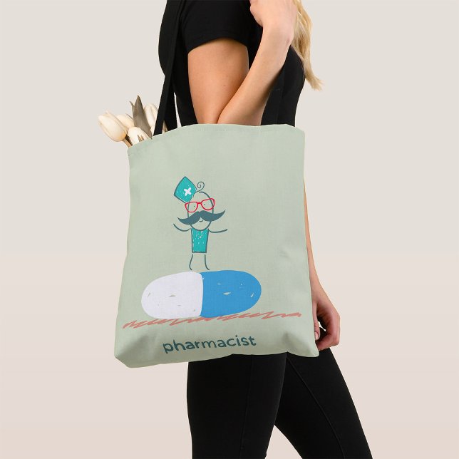 Pharmacist On A Tablet Tote Bag (Creator Uploaded)