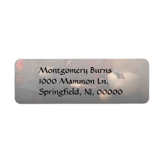 Pharmacist - Organising powder Return Address Label (Front)