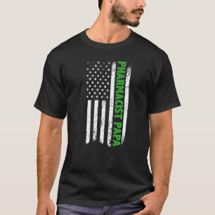 Pharmacist Papa American Flag Father's Day T-Shirt