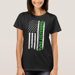 Pharmacist Papa American Flag Father's Day T-Shirt